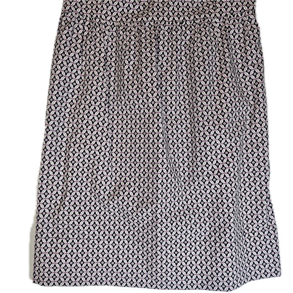 Brooks Brothers Dress Womens 2 Navy Blue Geometric Print Fit Flare Office Casual - Picture 3 of 11